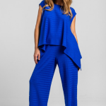 Blusa asimétrica picos azul - OUT OFF CANON
